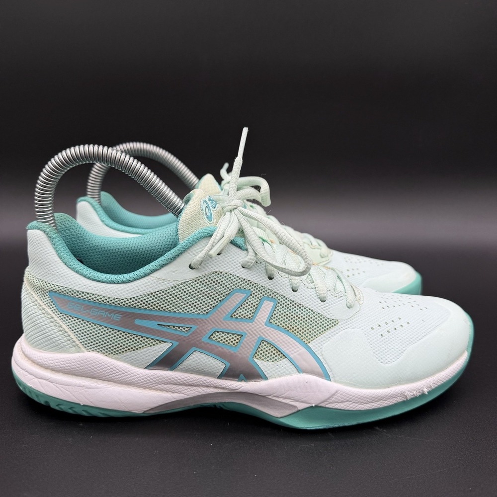 Asics Gel-Game 7 Bio Mint Pure Silver Lace Up Athletic Tennis Shoes Women's 6.5